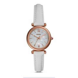 Uhrenarmband Fossil ES4582 Leder Weiss 12mm